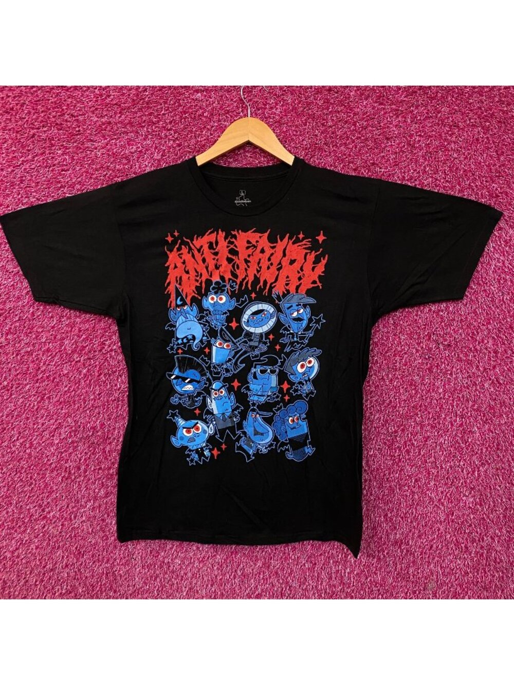 The Fairly OddParents Anti-Fairy Metal Graphic T-Shirt Large